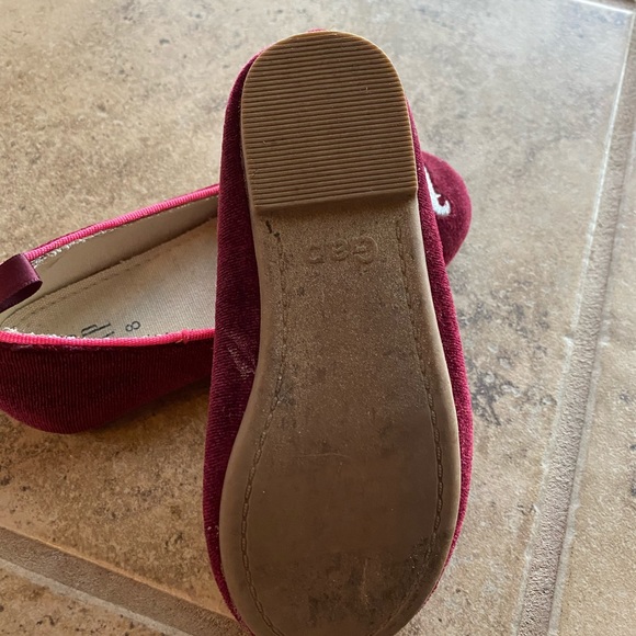 Gap 8 Burgundy & Silver Unicorn Flats - Picture 4 of 5
